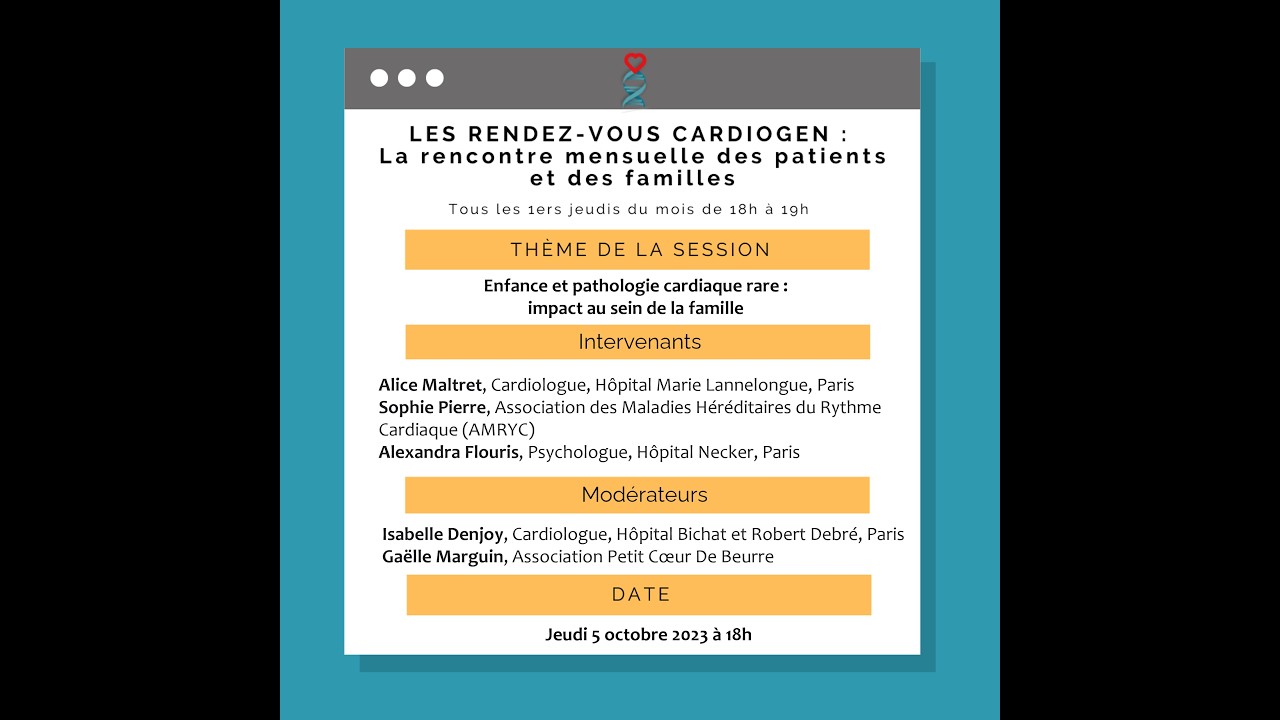 12. Enfance & pathologie cardiaque rare : impact au sein de la famille