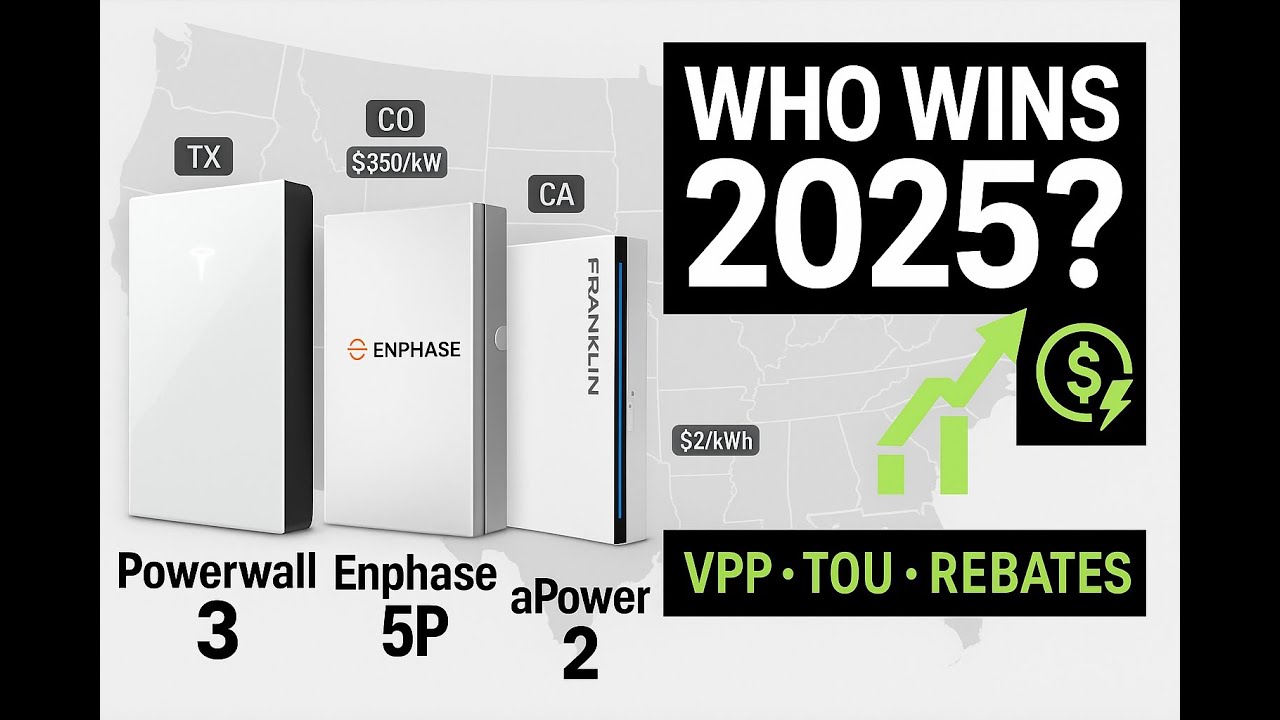 Powerwall 3 против Enphase 5P против Franklin aPower 2: какой аккумулятор победит в 2025 году?