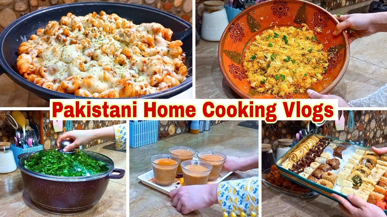 Pakistani Home Cooking Vlogs | Mooli Paratha Punjabi Style | Cheesy Red Sause Pasta Recipe