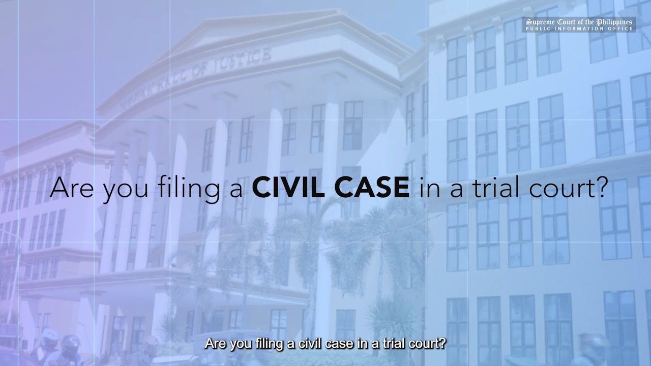 Are you filing a civil case in a trial court?