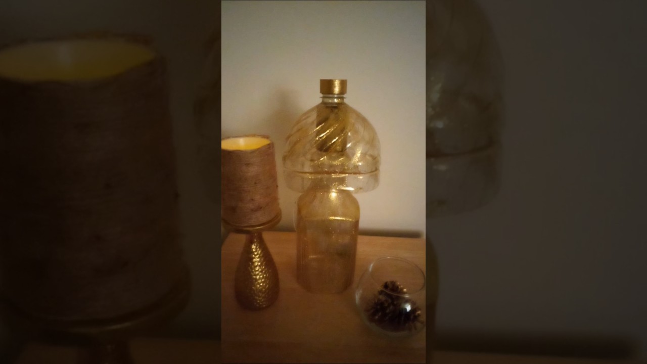 DIY Lamp From Plastic Bottles And Cardboard 