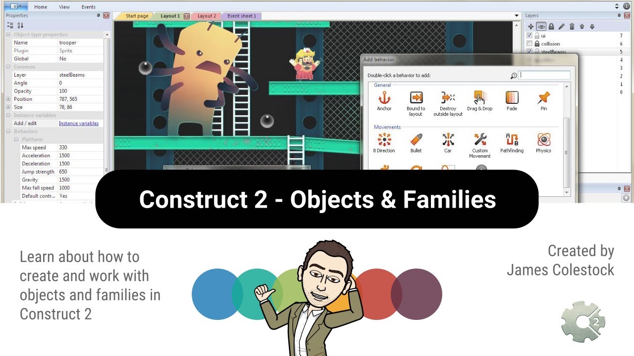 Construct 2 - Objects & Families