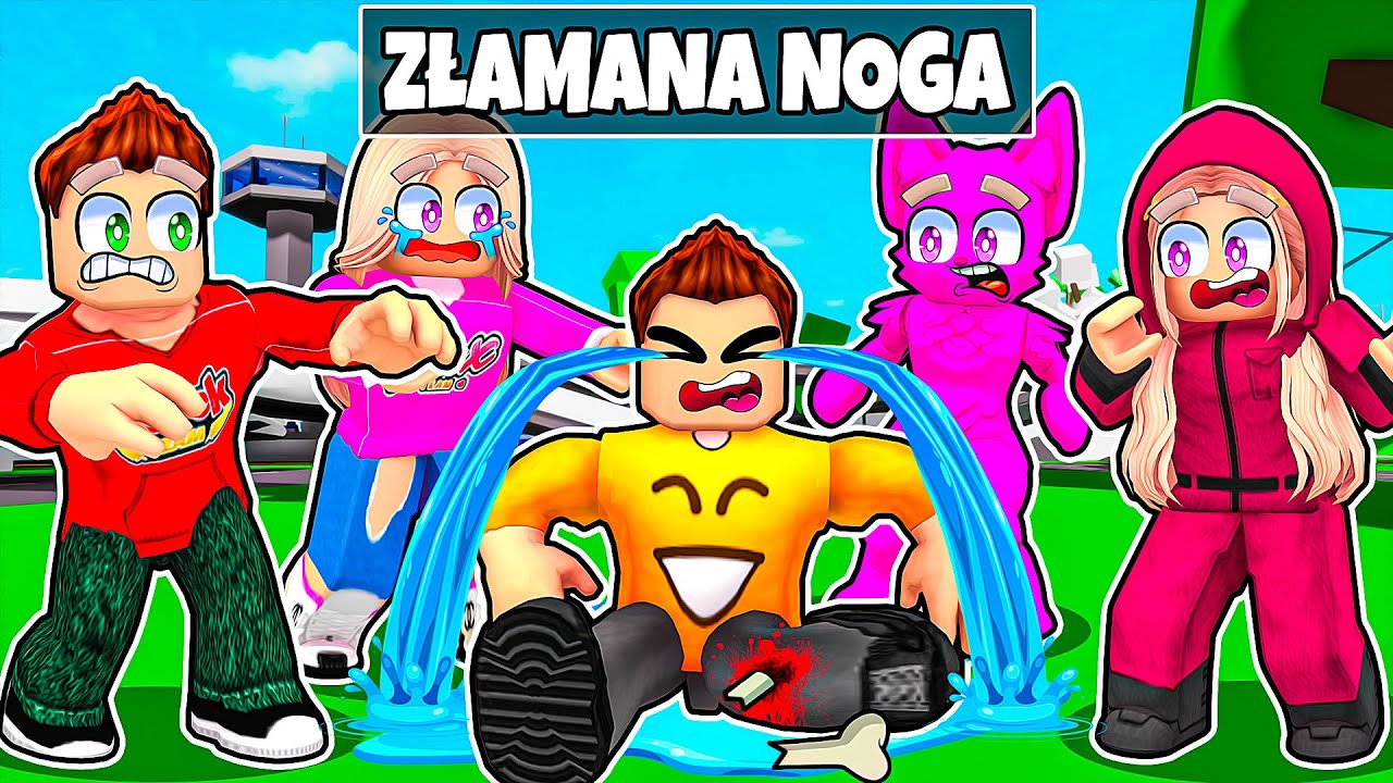 ZŁAMAŁEM NOGE 😭😭😭 na BROOKHAVEN w Roblox