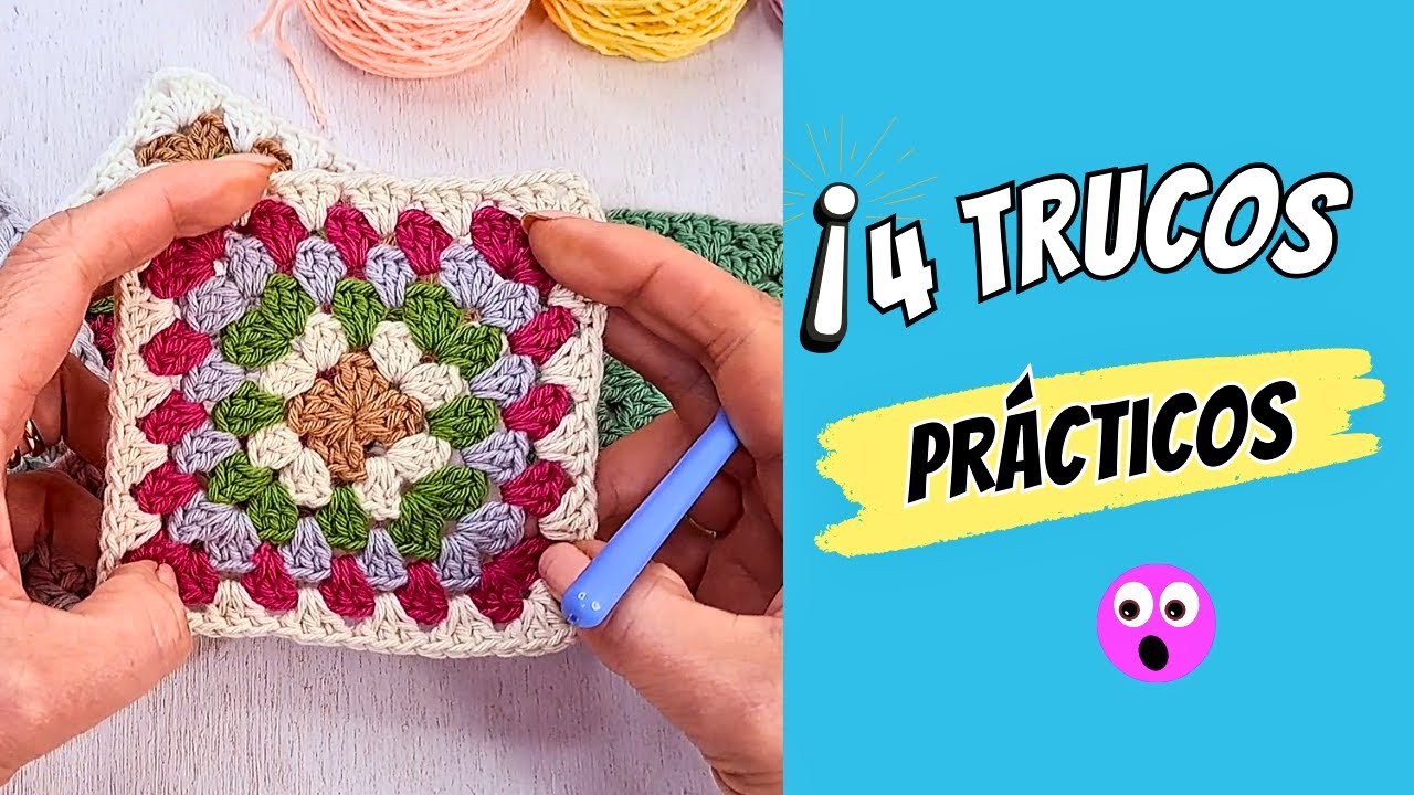CÓMO TEJER GRANNY SQUARE PERFECTO SÚPER FÁCIL Ganchillo Crochet