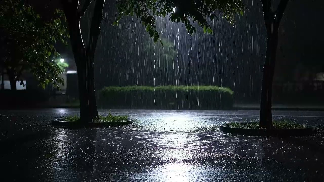 The sound of rain in the streets helps you sleep.