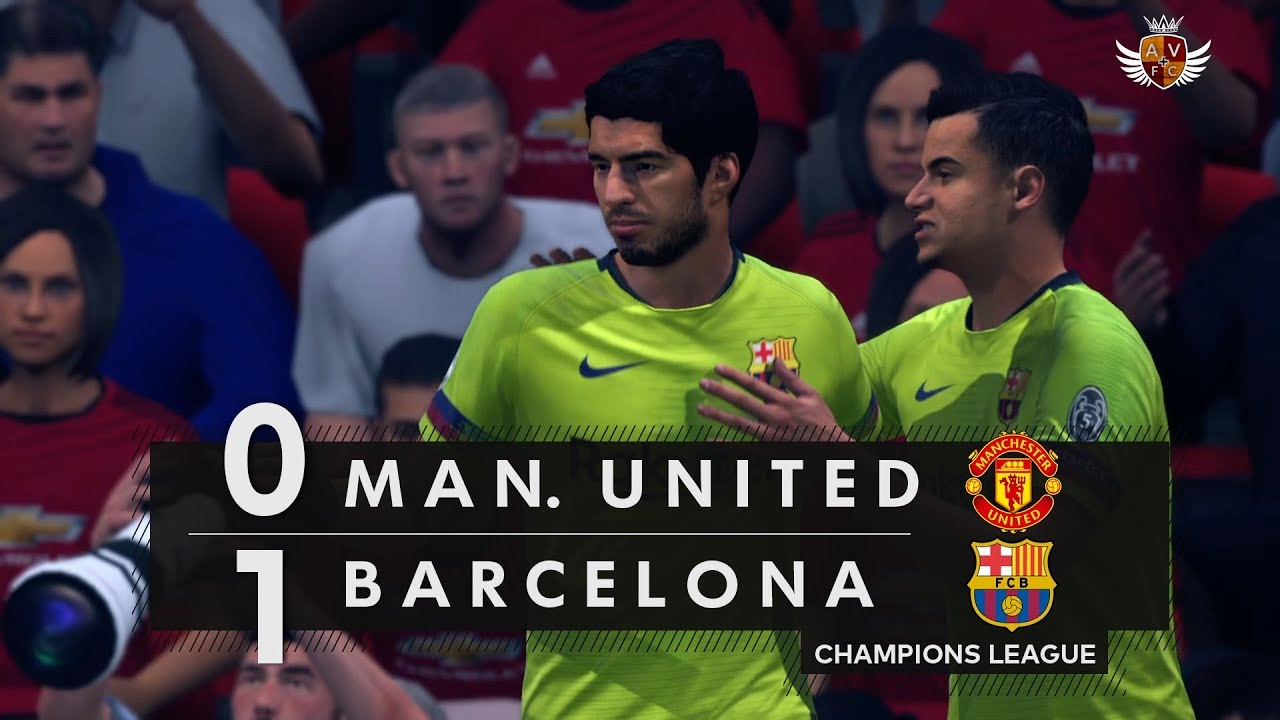 MANCHESTER UNITED 0 x 1 BARCELONA NO FIFA 19 - CHAMPIONS LEAGUE