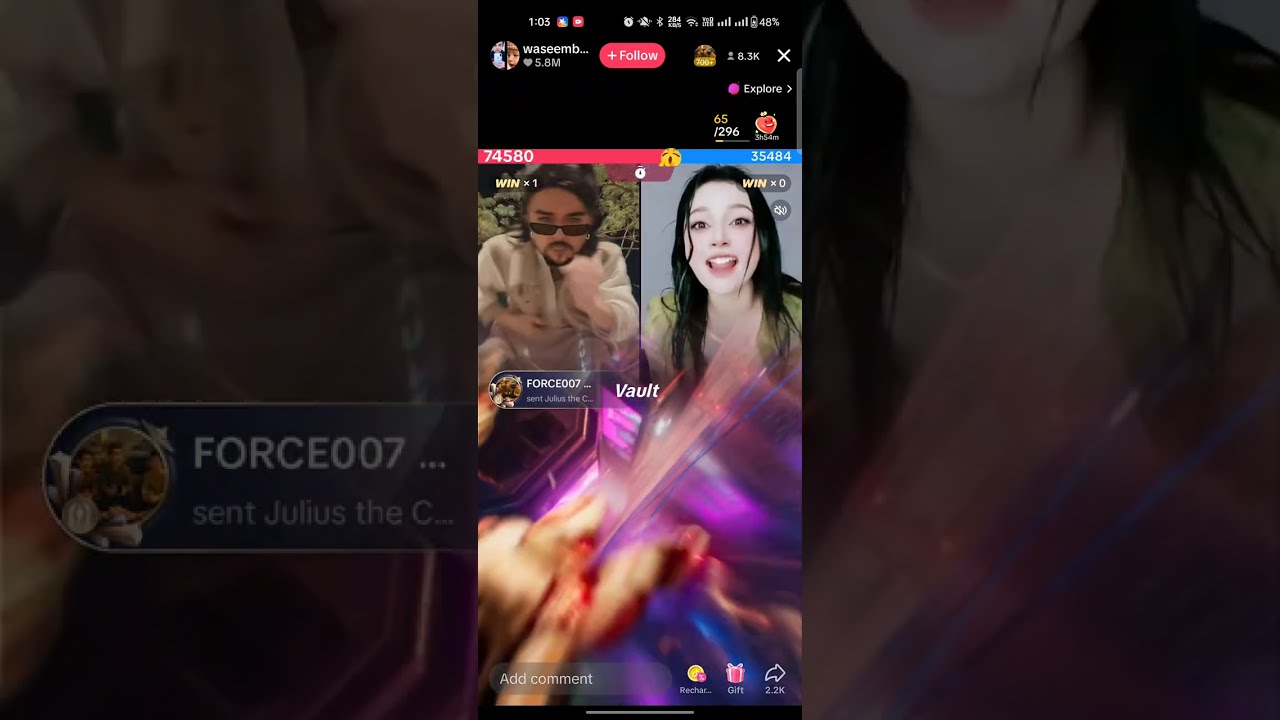 Waseem vs Hina TikTok live panishment 😱| Hina panishment live