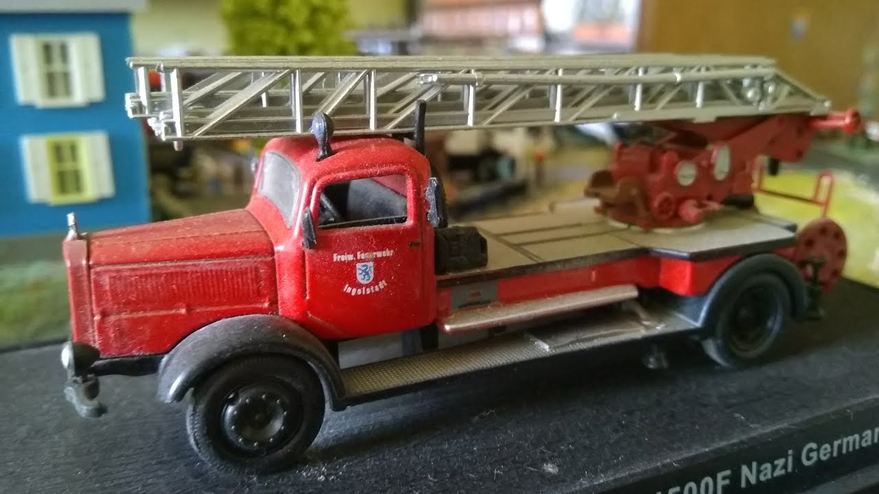Autodrabina Magirus na podwoziu MERCEDES BENZ L 4500 F/nr.35 Kolekcja Woz&oacute;w Strażackich