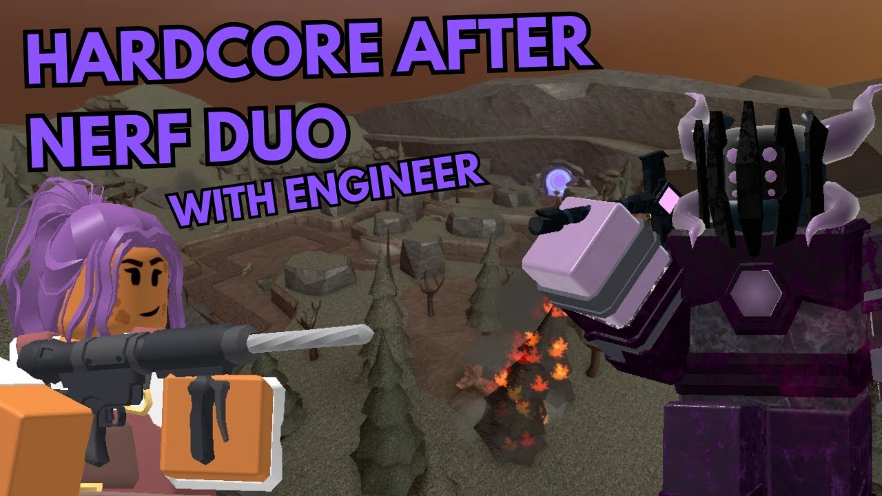AFTER NERF HARDCORE DUO STRAT WITH ENGI!!! P2 - Tower Defense Simulator (WITH DOCS)