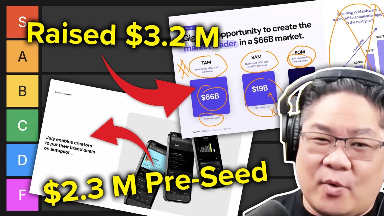 Review & Ranking 2 PRE-SEED PITCH DECKS That Raised MILLIONS (SPOILER: A & D Tier)
