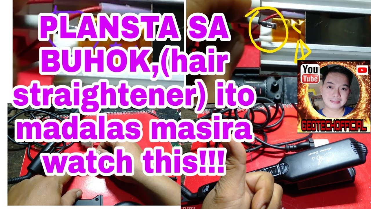 How to repair HAIR IRON (PLANSTA SA BUHOK) panoorin nyo ito.... very easy.