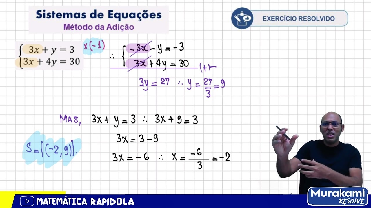 SISTEMA DE EQUAÇÕES 🚨🚨 MÉTODO DA ADIÇÃO