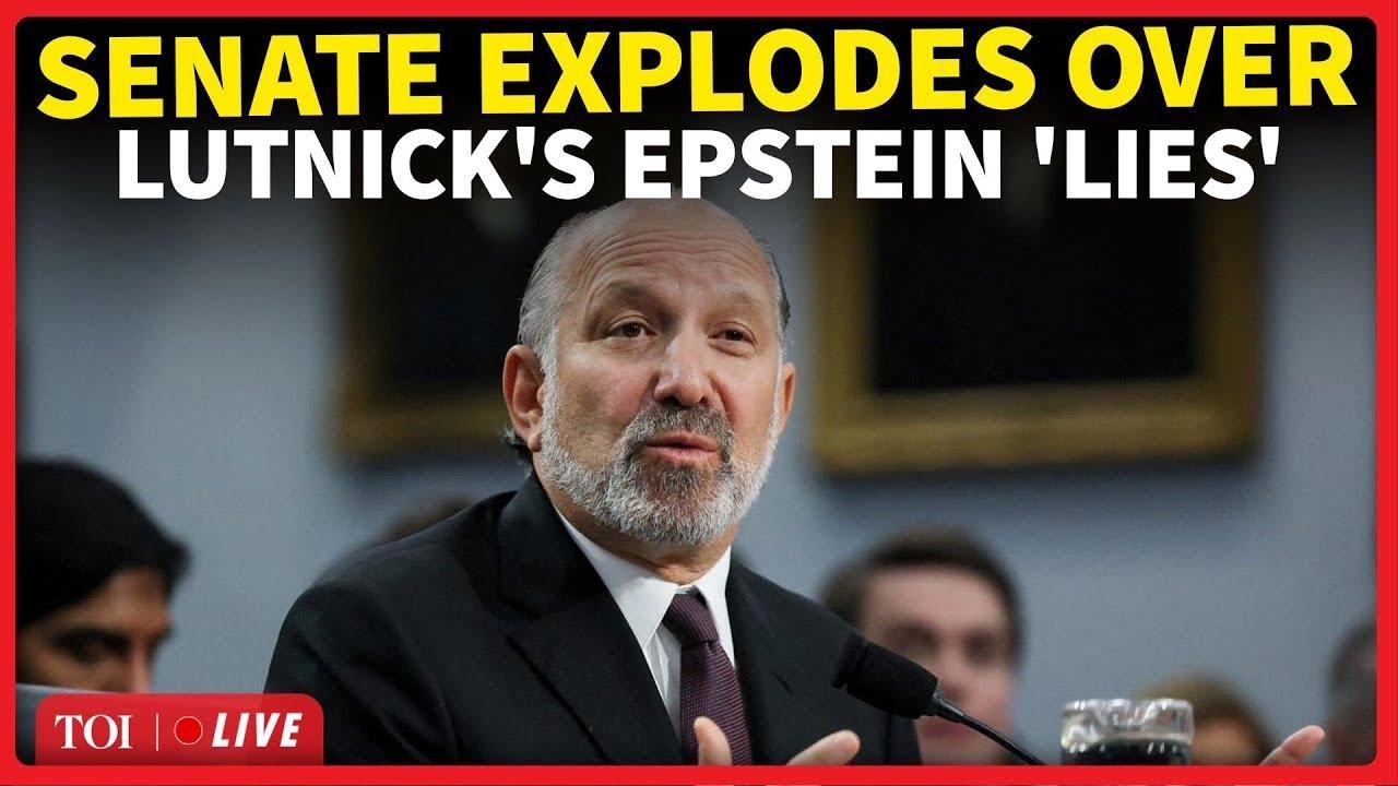 Lutnick Admits 'Lunch At  Epstein Island' In 2012; Senators Grill, Hearing Explodes