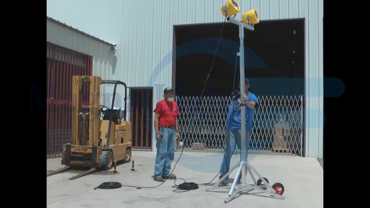 Magnalight EPL-C-2X70 Explosion Proof Light - 2 X 70 Watt Metal Halide Lights - Portable Quadpod