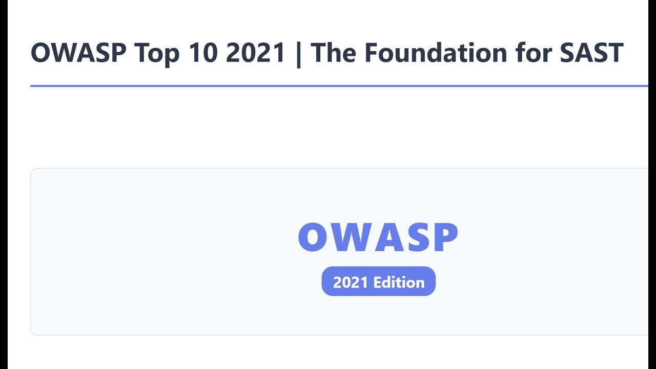 OWASP Top 10 Foundation for SAST Полное руководство по статическому тестированию безопасности при...