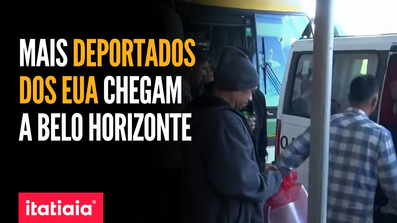 MAIS DEPORTADOS DOS EUA DESEMBARCAM NO AEROPORTO INTERNACIONAL DE BELO HORIZONTE