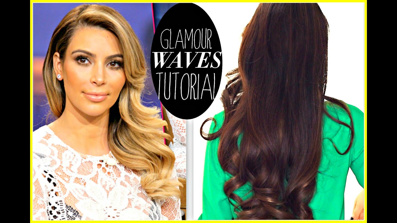 ★ KIM KARDASHIAN EVERYDAY OLD HOLLYWOOD CURLS | PROM HAIRSTYLES FOR MEDIUM LONG HAIR TUTORIAL
