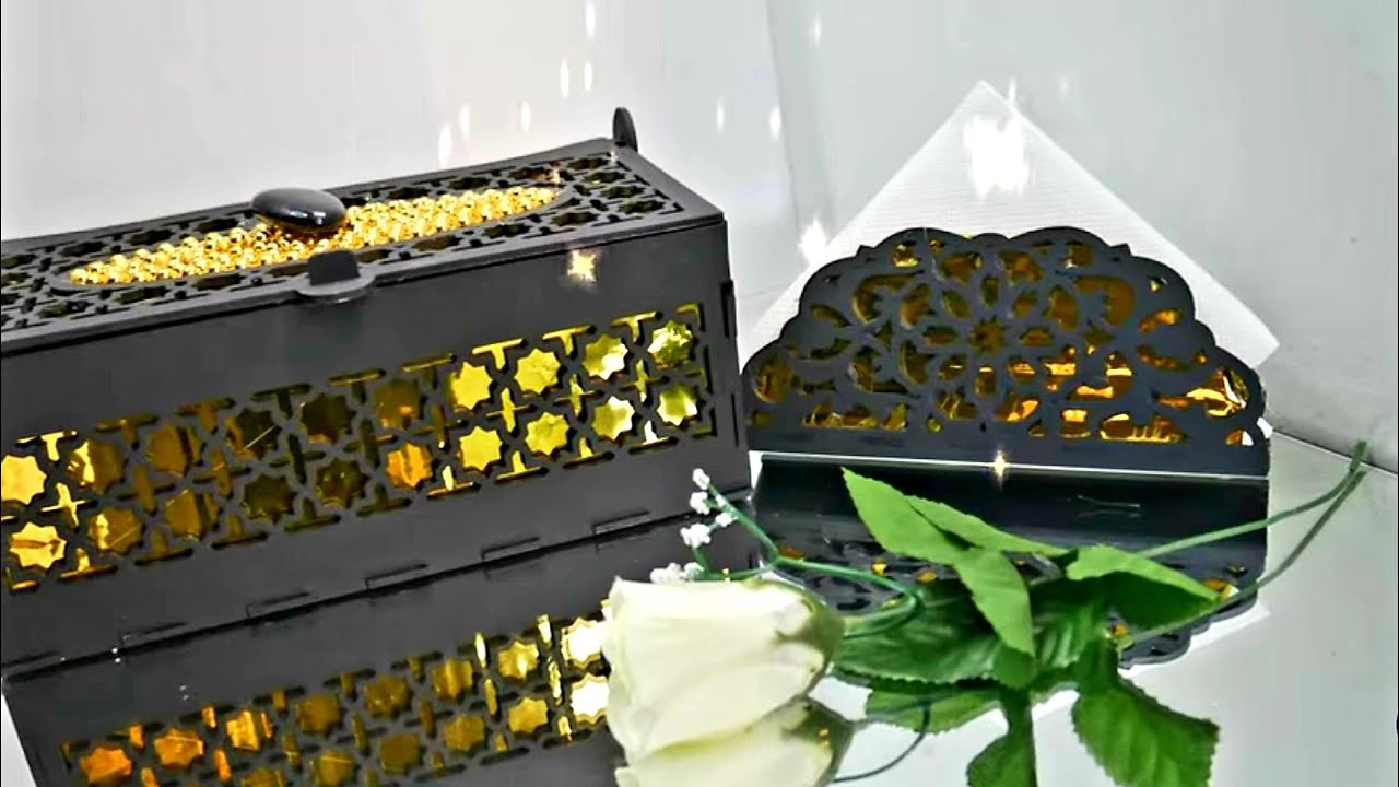 DIY | 💞  علبة  تقديم وحامل المناديل تحفة