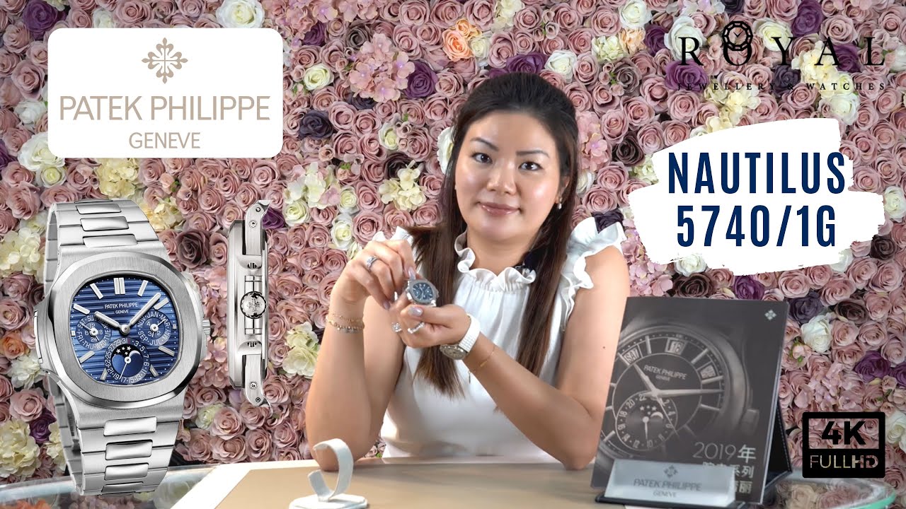 【 Patek Philippe百達翡麗】Nautilus系列 超薄機芯 萬年曆手錶 5740/1G