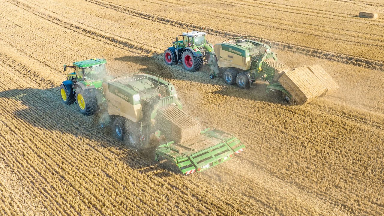 SAISON DE PAILLE XXL SUR 16 000 HA 😮 2X KRONE HDP II + BALE COLLECT | PRESSAGE 2022 DAY AND NIGHT
