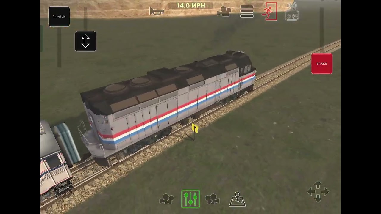 Train and rail yard simulator - Amtrak train building and driving all the way to the mountain. Vac