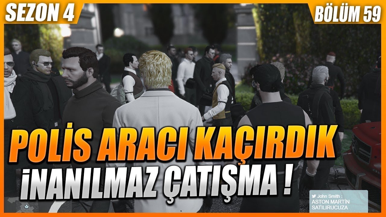 POLİS ARABASI ÇALDIK ! İNANILMAZ ÇATIŞMA (GTA 5 ROLEPLAY #59)