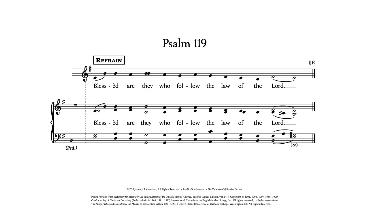 Psalm 119 • SATB Demo • Blessed are they who follow the law of the Lord.