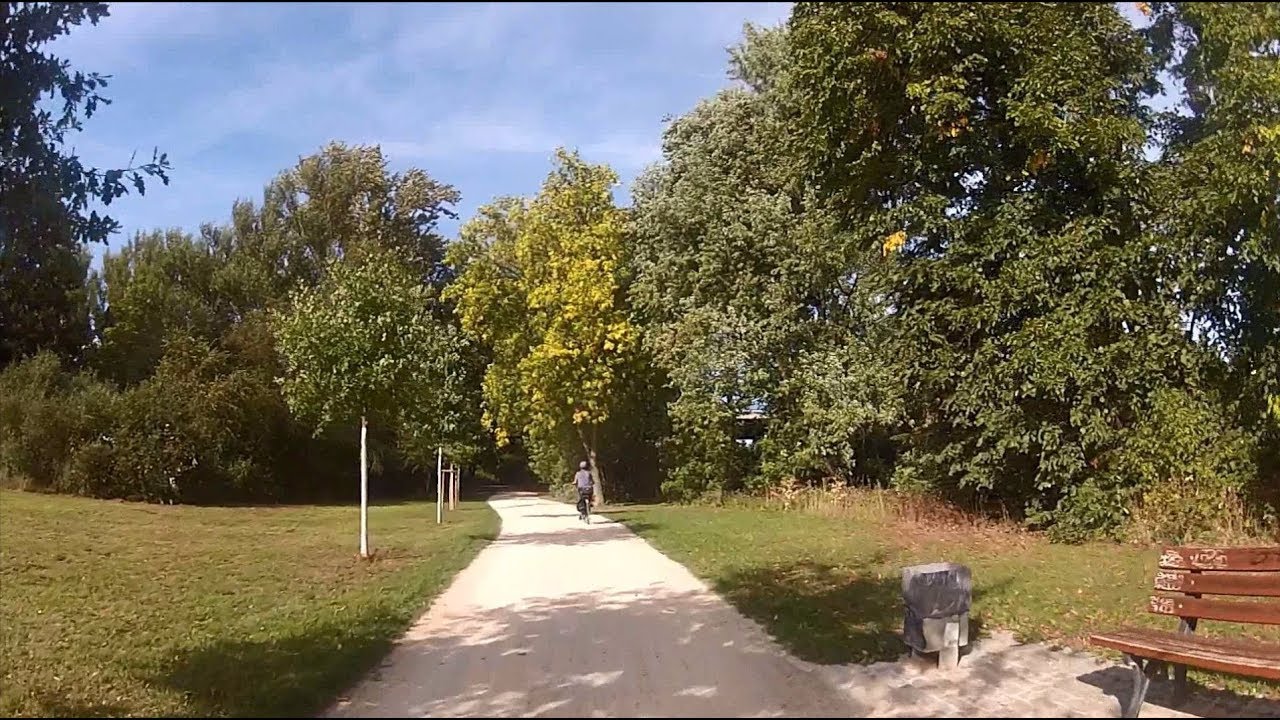 Gr&uuml;nG&uuml;rtel-Radrundweg mit Kamera abgeradelt (Sternbruecke &uuml;ber Volkspark Niddatal bis Eschersheim)