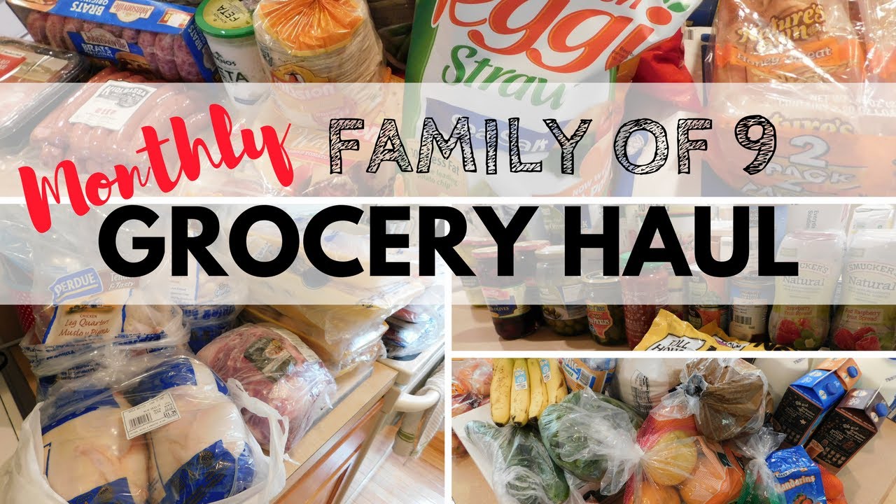 LARGE FAMILY MONTHLY GROCERY HAUL | Walmart, Sam's Club | FAMILY ABOUNDS