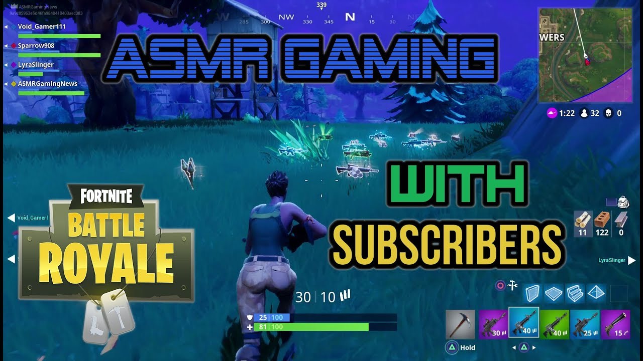 ASMR Gaming | More Fortnite Battle Royale With Subscribers ☆Controller Sounds + Whispering★