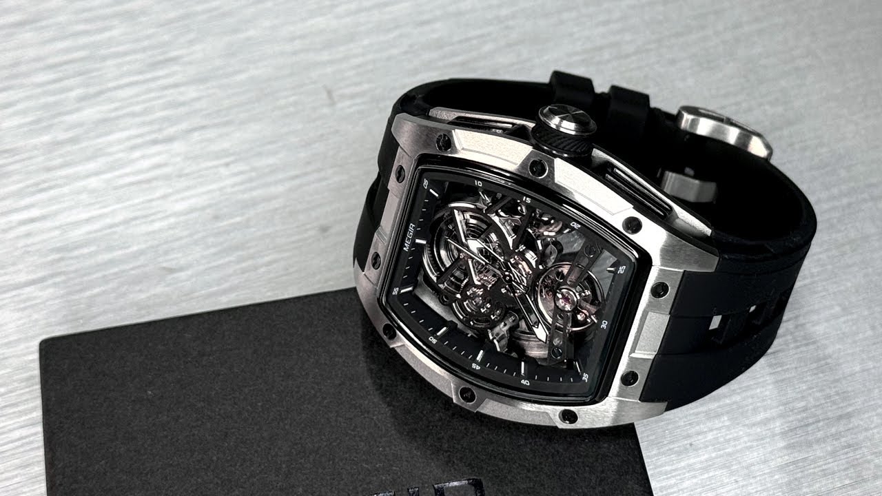 Skeleton Tourbillon Mechanical Watch 2025! Full Unboxing & Review - Aesthetic ASMR