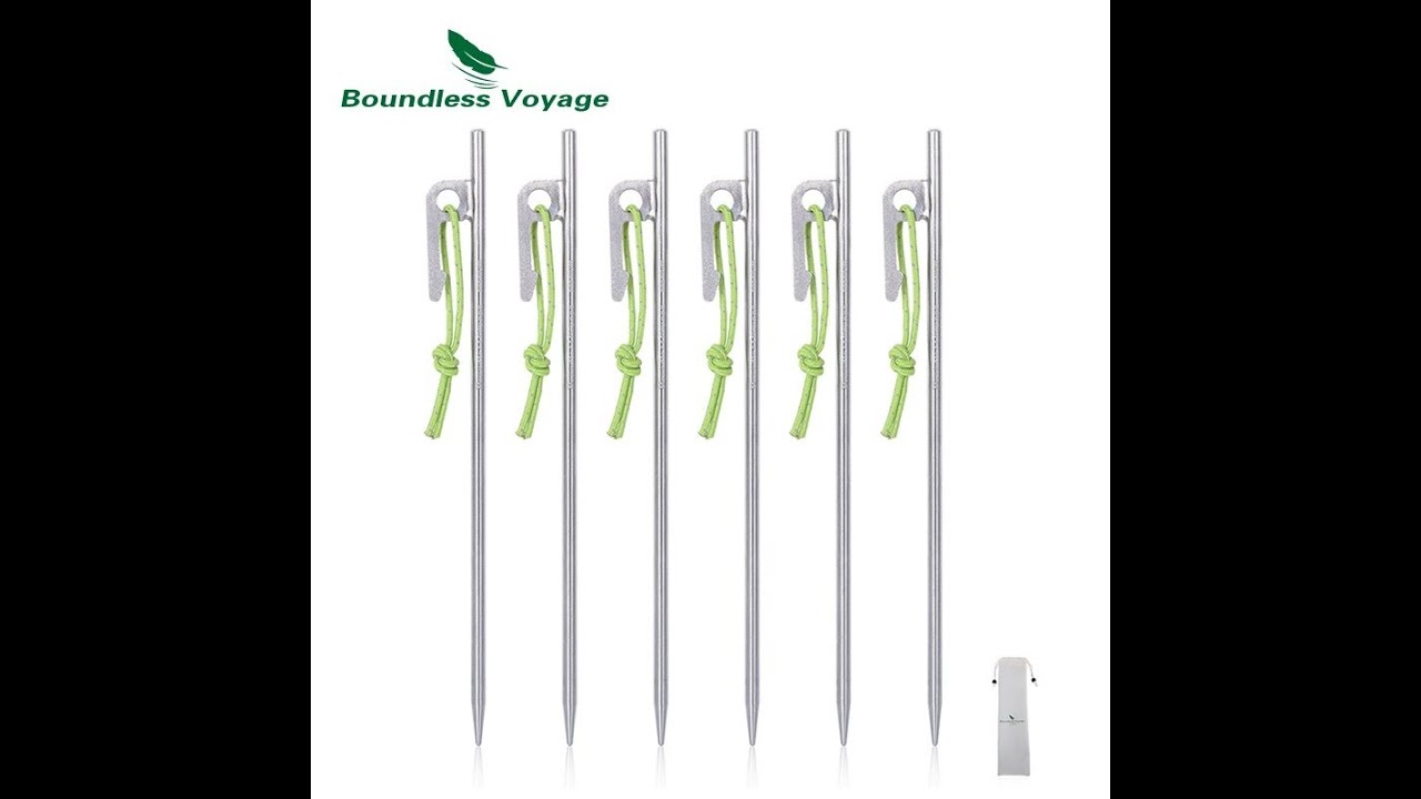 Camping Titanium Tent Stakes 20cm Outdoor Hiking Climbing Tent Nails Pegs Accessories Ti4014P
