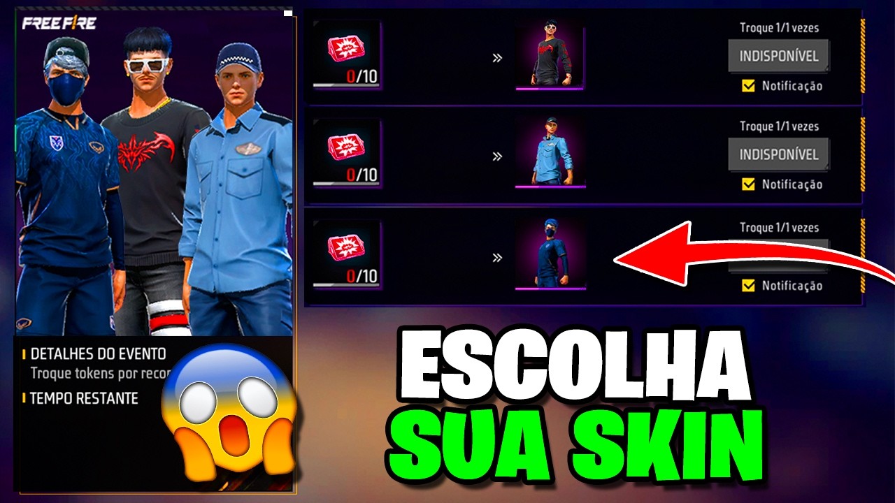 PEGUE UMA SKIN GRÁTIS, LOJA MISTERIOSA MARÇO, SKIN SUPER PATO, NOVOS EVENTOS E NOVIDADES FREE FIRE