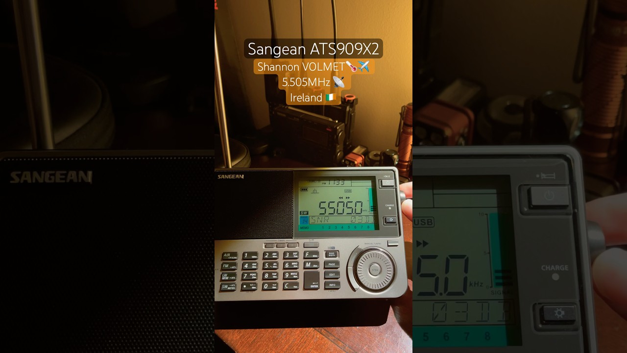 Sangean ATS909X2 Shannon VOLMET 5.505MHz USB #sangean #ats909x2 #usb #radio #radioreceiver #canada