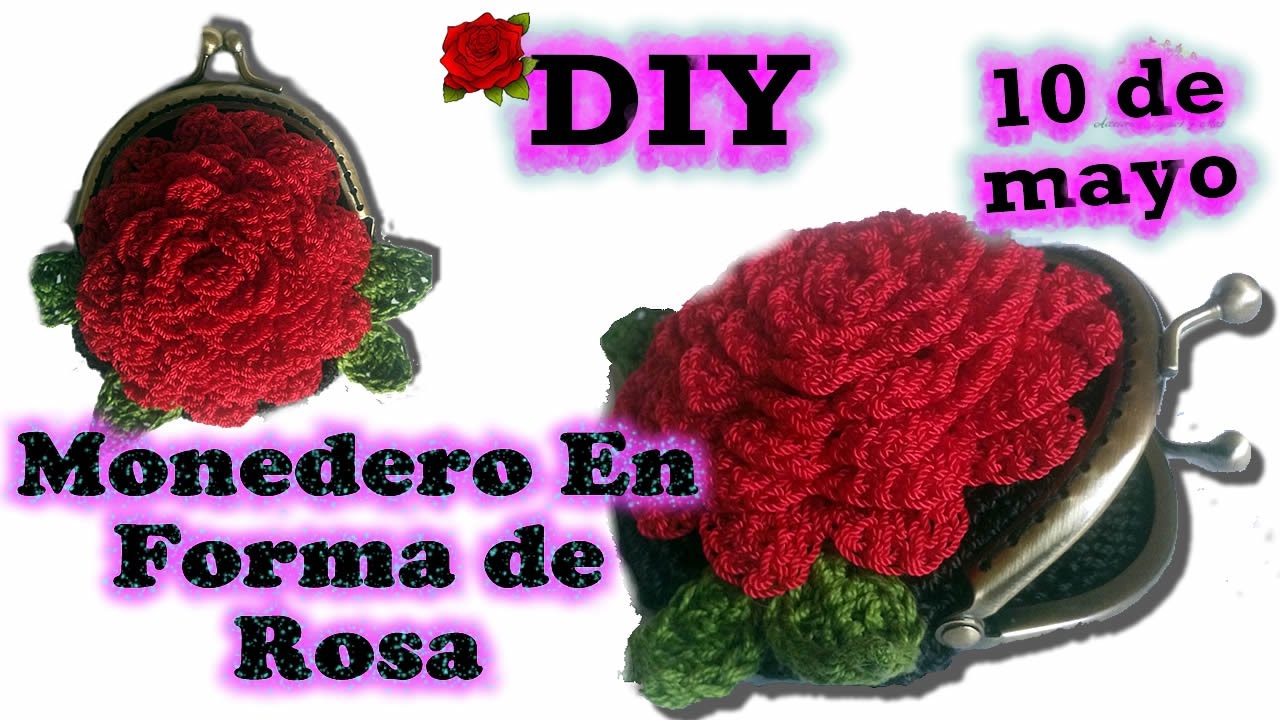 Monedero en Forma de Rosa: Regalo para Mama 10 de Mayo
