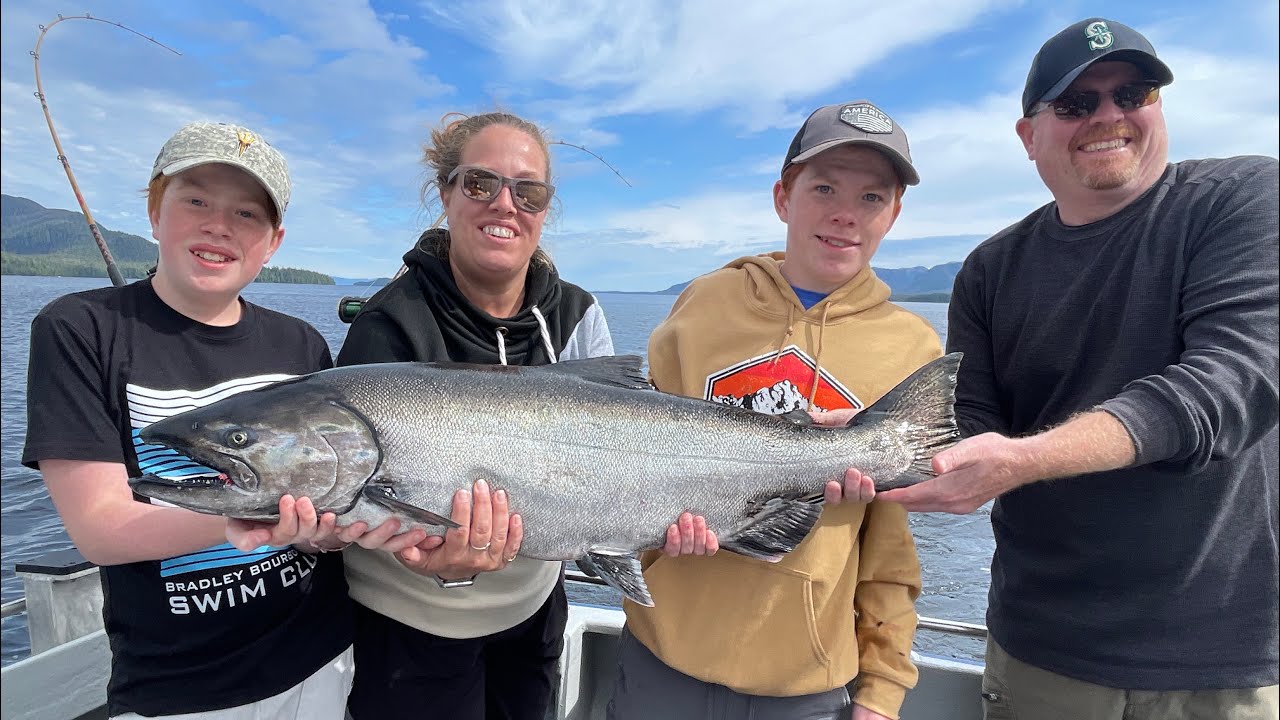 Cruise Ship King Salmon Fishing Charter- Woods Family fishing with Alaska Affordable Adventures