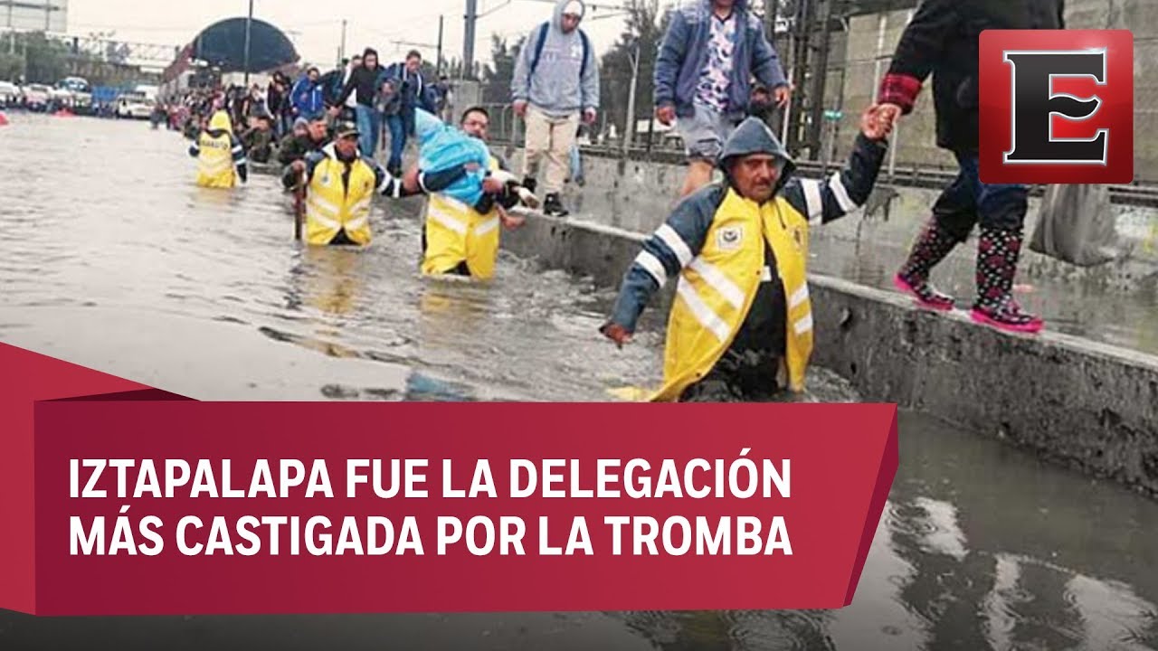 Lluvias inundan el oriente de la Ciudad de México