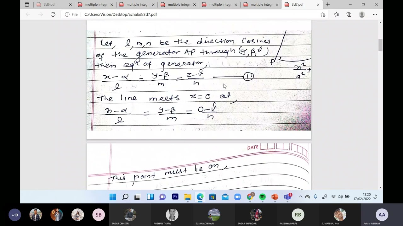 Engineering Math-II (Cone and Cylinder )