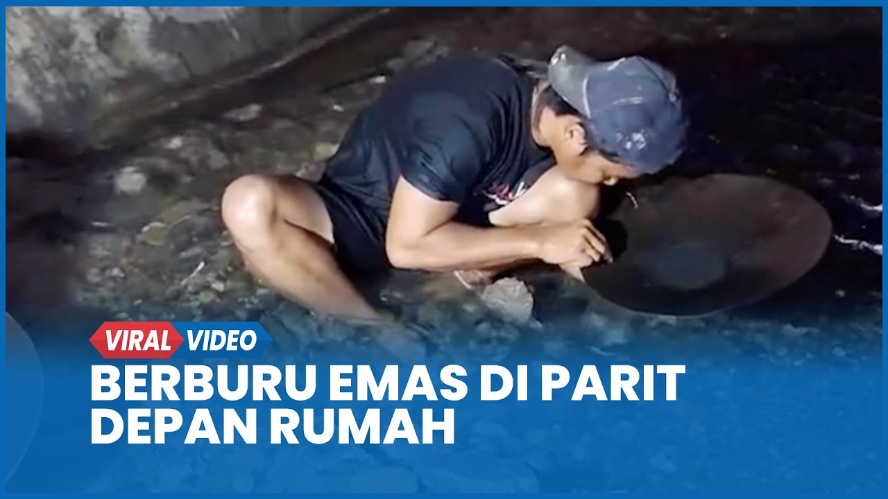 Heboh Warga Pamekasan Berburu Emas di Parit Depan Rumah