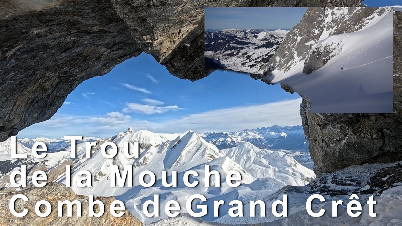 Trou de la Mouche Combe de Grand Crêt aller-retour depuis les Confin Bornes Aravis Ski de randonnée