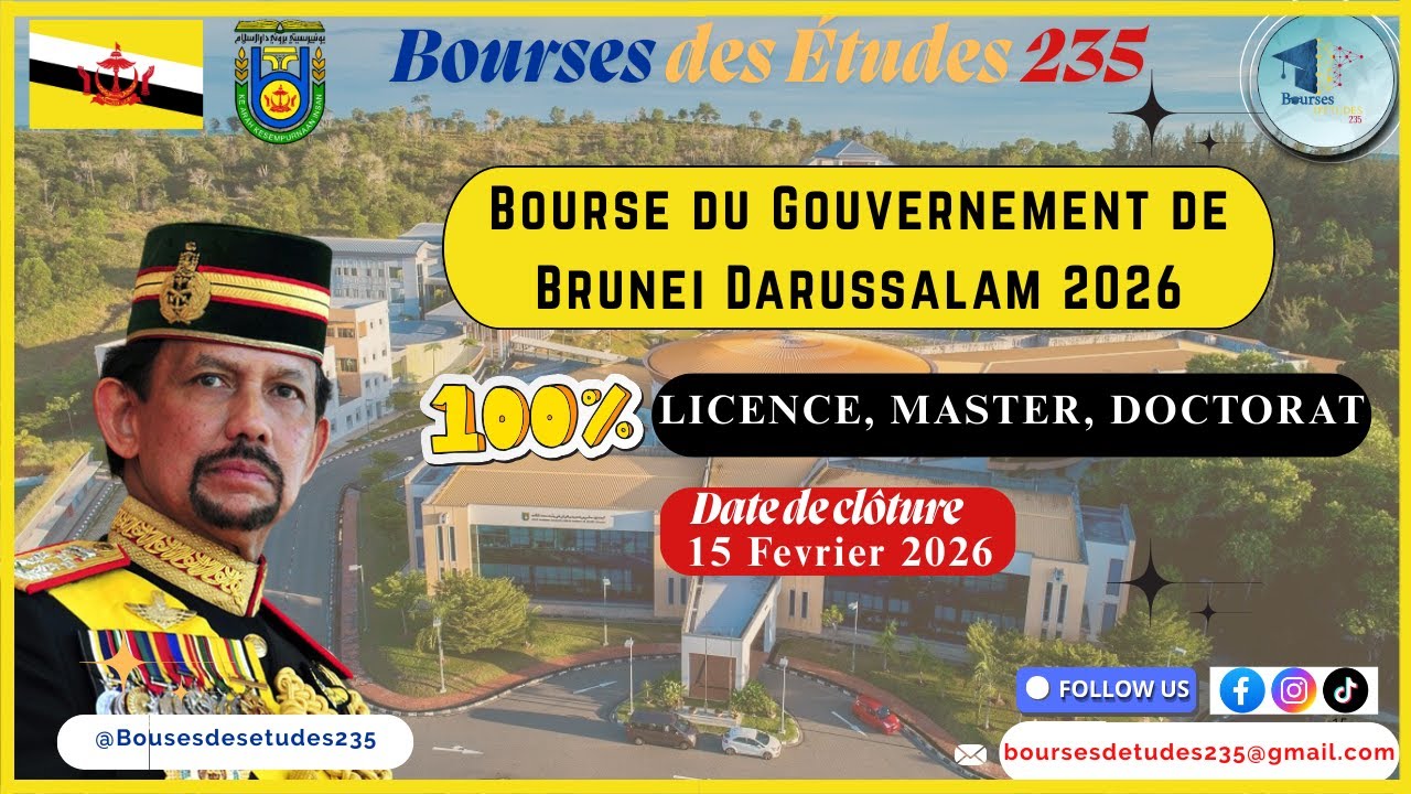 🎓 Bourse du Gouvernement de Brunei 2026 🇧🇳 | Licence, Master & Doctorat | Entièrement financée