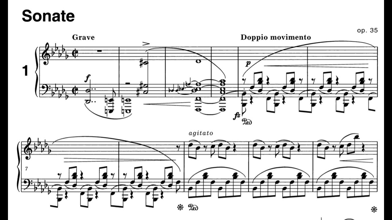 Chopin: Piano Sonata No. 2 Op. 35 in B flat minor - Thomas Schwan, Live, Score Video