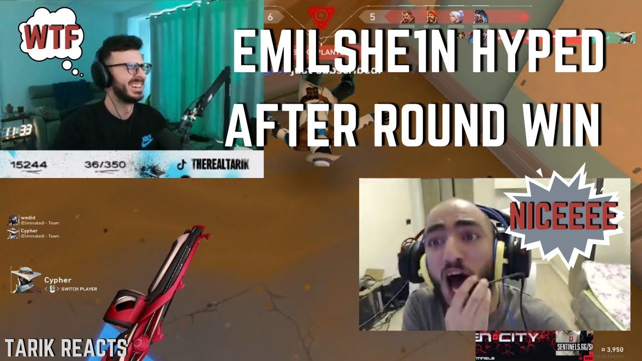 SEN tarik REACTS to EmilShe1n HYPE AFTER ROUND WIN + BOTH POV | VALORANT Clips / Highlights