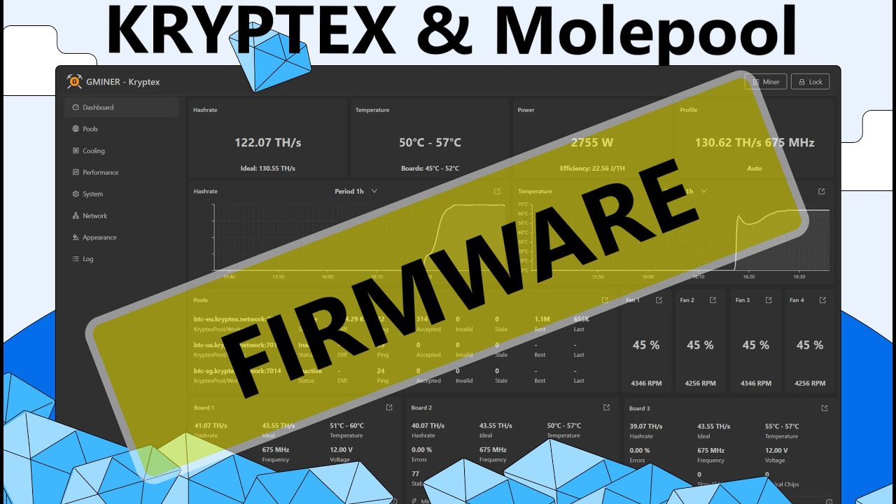 Molepool x Kryptex | GMiner | Custom Firmware Installation & Walkthrough