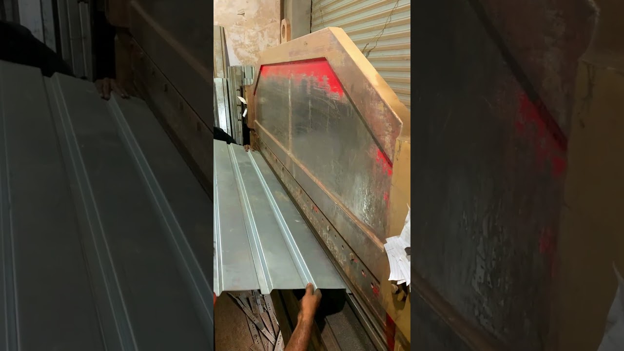 Giant Hydraulic Press For Bending Metal Sheets  😮  #shorts
