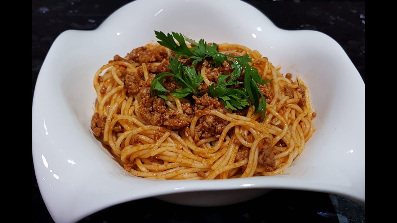 سباكيتي بالكفتة كتعجب الكبار و الصغار spaghetti