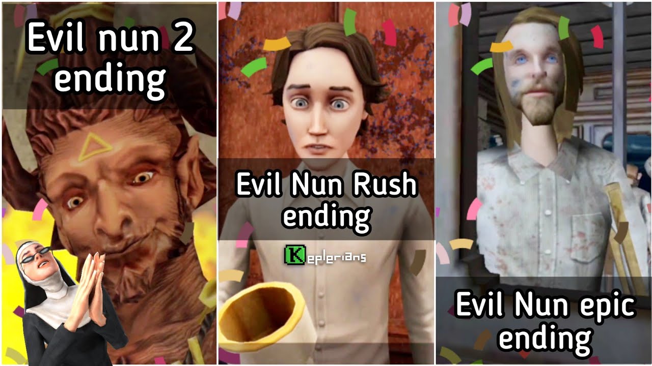 Evil Nun rush ending vs 💥evil nun 2 ending vs 💥 Evil Nun epic ending