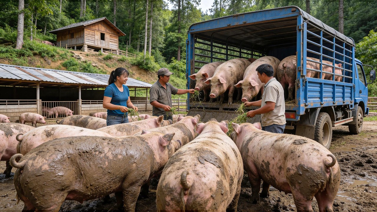 Timelapse - Selling 100kg Pigs After 1 Year and Buying New Piglets | Farm Life
