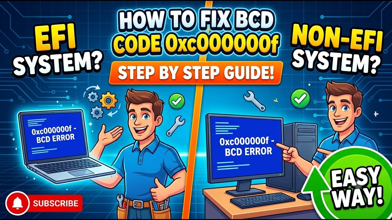 How to Fix BCD Error Code 0xc000000f for EFI & Non- EFI System