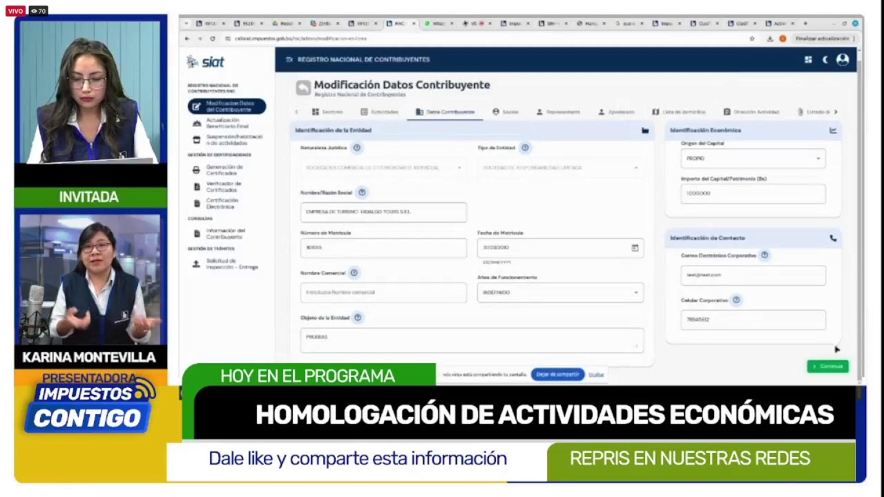 PROGRAMA IMPUESTOS CONTIGO: HOMOLOGACIÓN DE ACTIVIDADES ECONÓMICAS